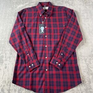Southern Lure Shirt Men Size Small Plaid‎ Preppy Casual Fishing Outdoor Casual